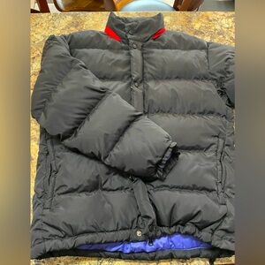 Vintage men’s REI Goose Down Black Puffer Coat, Sz Large